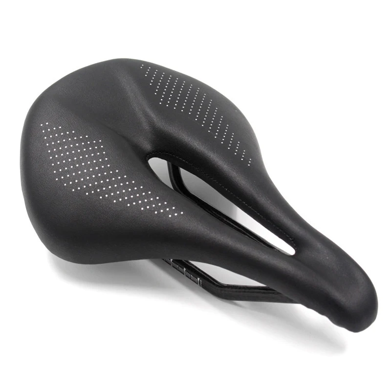 Full Carbon Saddle MTB Road Bike Seat Super Light Leather Carbon Cushions 135g