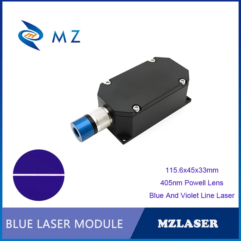 

Powell Lens Blue And Violet Line Laser Diode Model High Stability Adjustable Focusing 405nm 100mW Line Laser Industrial Grade