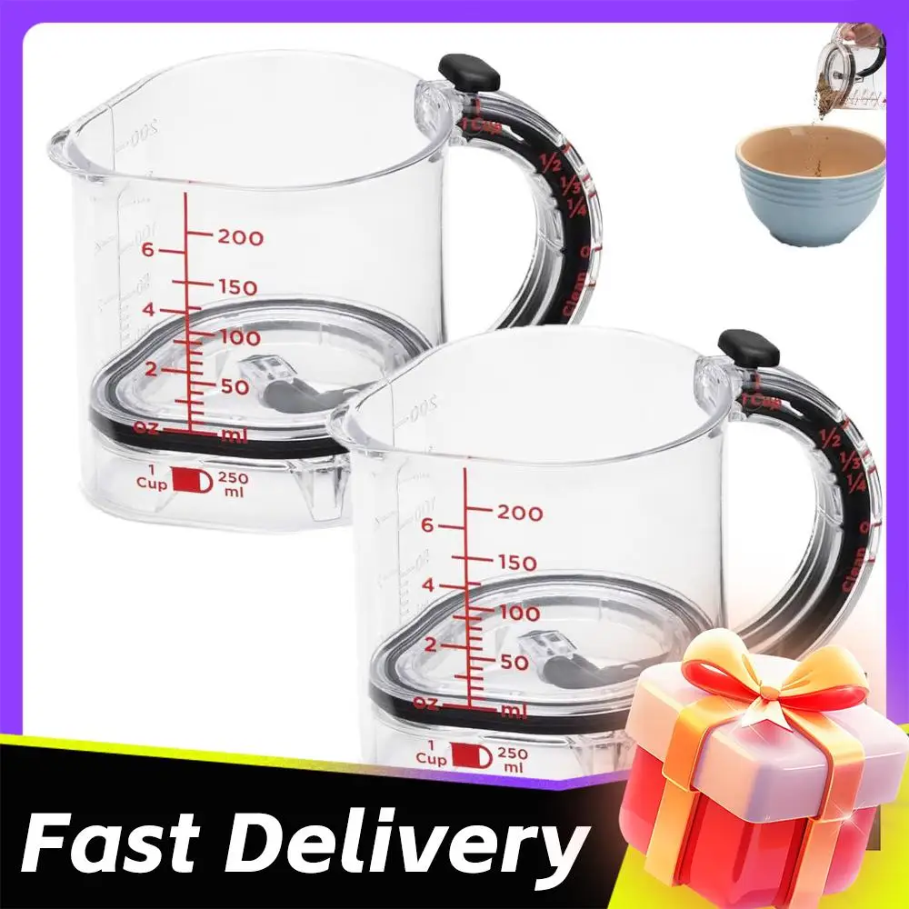 

Adjustable Measuring Cup Multi-Functional Measuring Cup with Scraper-Style Seal Base Kitchen Cube Cups Tools for Cooking Kitchen