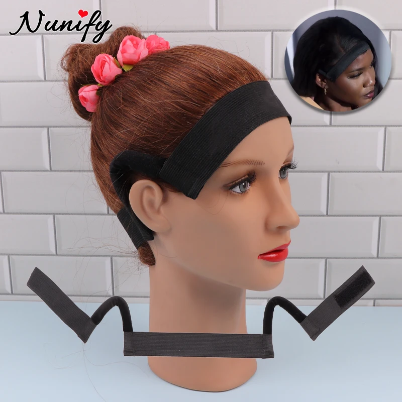 

Nunify Comfortable Lace Melt Wig Band With Ear Hanger 3.5Cm 3Cm Width Wig Band With Ear Cut Outs To Lay Edges Baby Hair 5Pcs