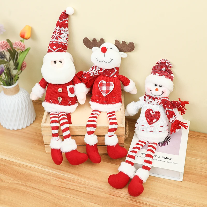 

Christmas Dolls Santa Claus Snowman Elk Long Legs Doll Ornament Merry Christmas Decor for Home Xmas New Year 2025 Navidad Gifts