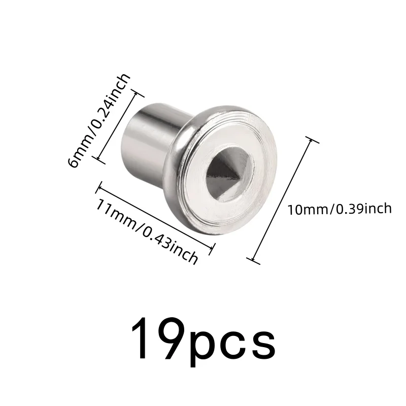 19 pcs 6mm Woodworking Alignment Pins, Precision Center Point, Carpentry Workshop Cabinet Drilling Guide