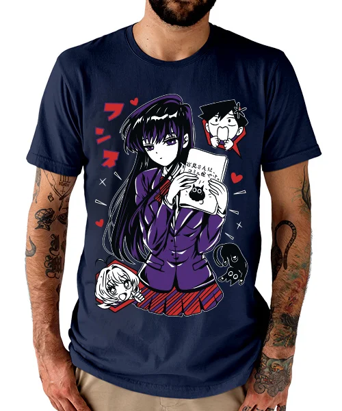 T-shirt For Anime Komi Can’t Communicate con su Diario Personajes