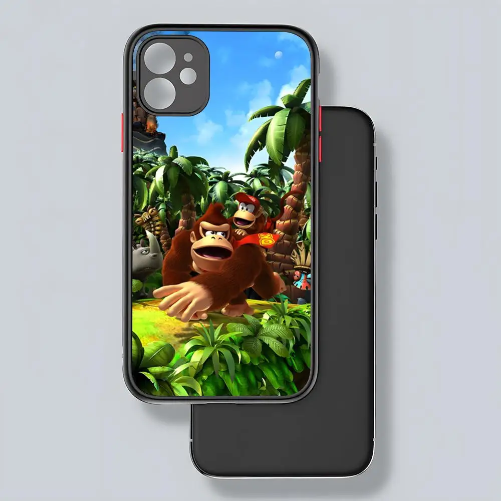 donkey kong game Phone Case Matte Transparent Back For iPhone 15 14 13 12 11 Pro Max X XR XS Plus Cover