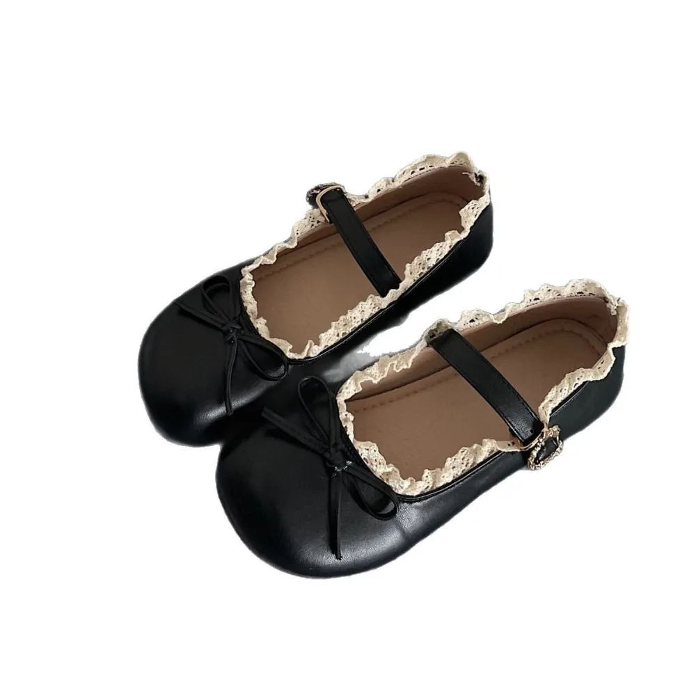 موضة بولي Leather جلد JK حذاء مسطح الدانتيل تكدرت الحلو عادية الباليه الشقق القوس لينة وحيد الانزلاق على المتسكعون الصيف الخريف