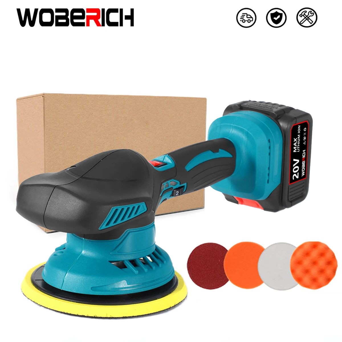 

WOBERICH Cordless Car Polisher Electric Polisher Wireless Automobile Car Polishing Sealing Glaze Machine For Makita 18v Battery