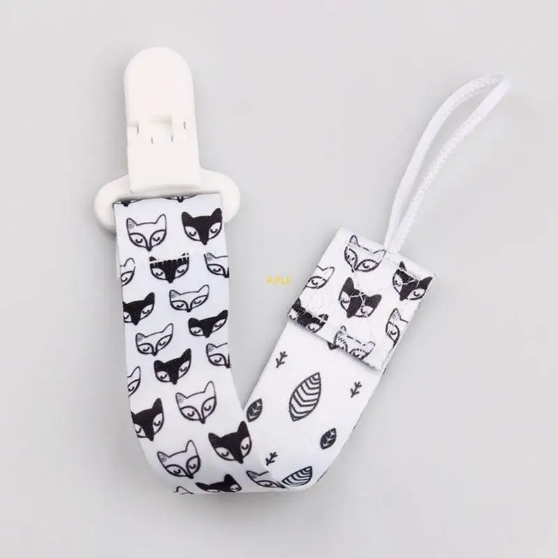 Lovely Dummy Soother Holder Chains Anti-drop Buckle Pacifier Strap for Baby Feed