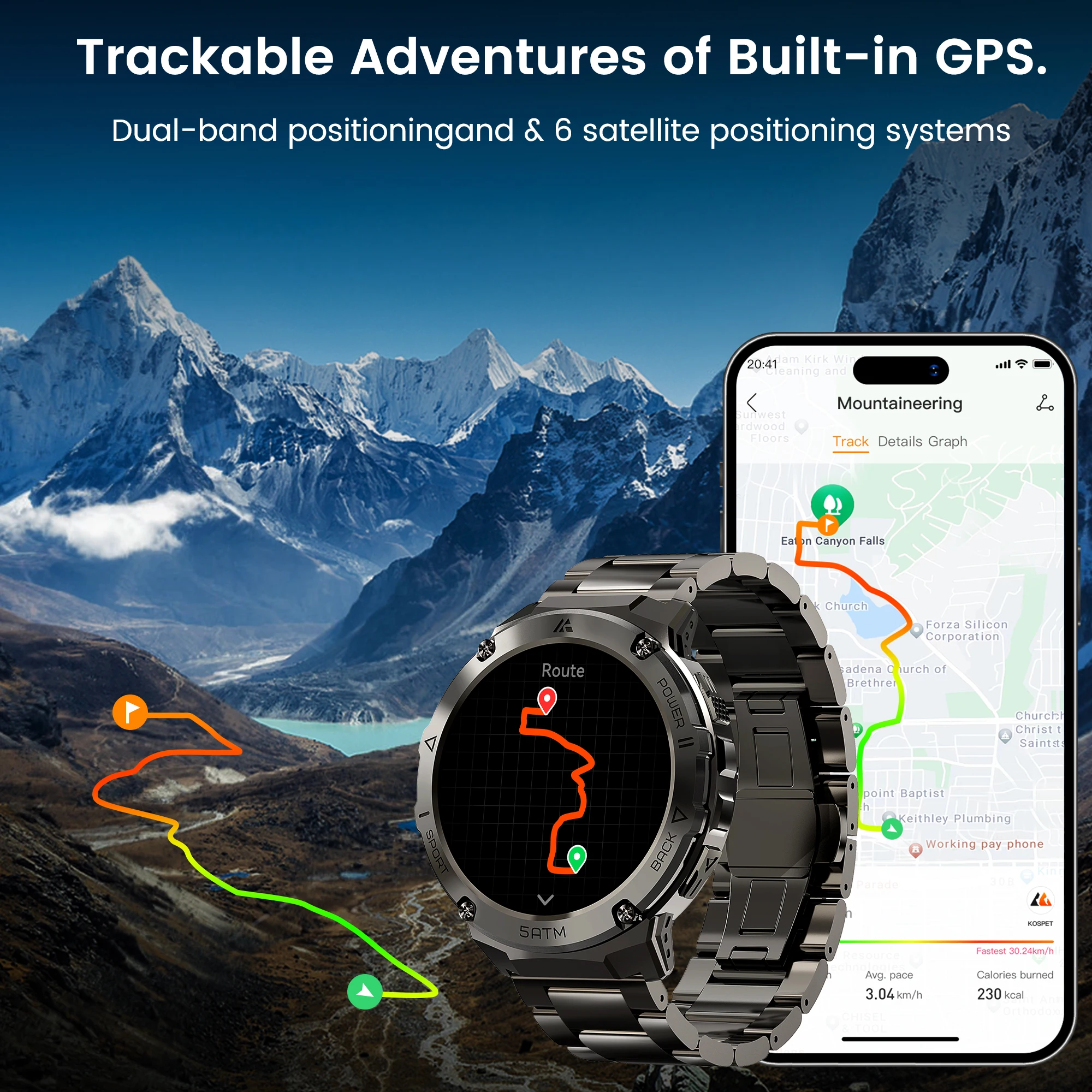 2025 AMAZTIM T3E GPS Smart Watch For Men Compass Altimeter 5ATM IP69K Waterproof 470mAh AMOLED Bluetooth Call Electronic Watches