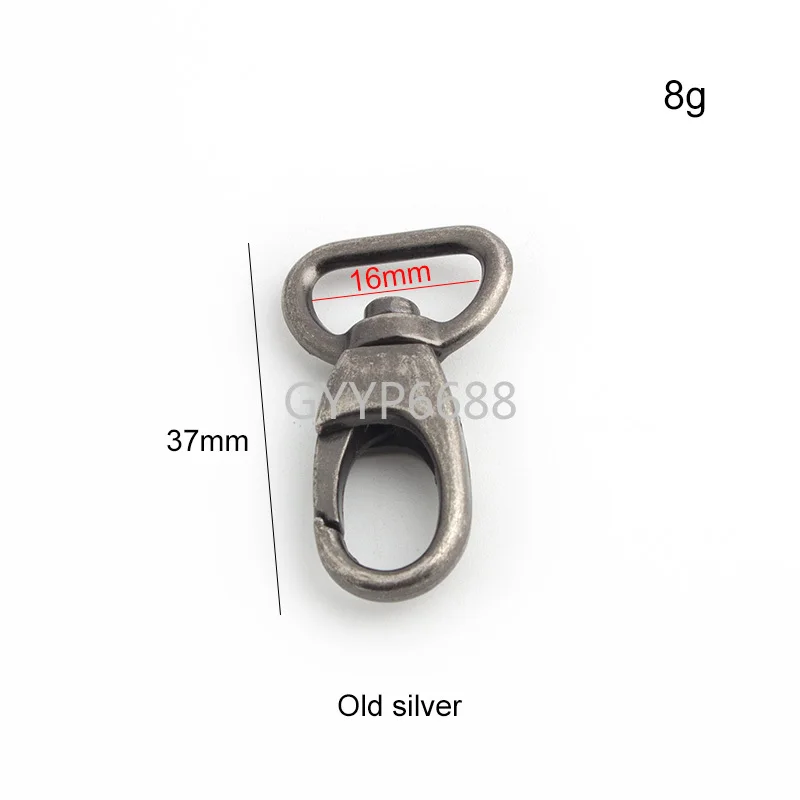 10-100PCS Old Silver Snap Hook Hanging Carabiner Clip Buckle Padlock Key Hanger Metal Bags Hook Camping Clasp Hooks Hot Sales