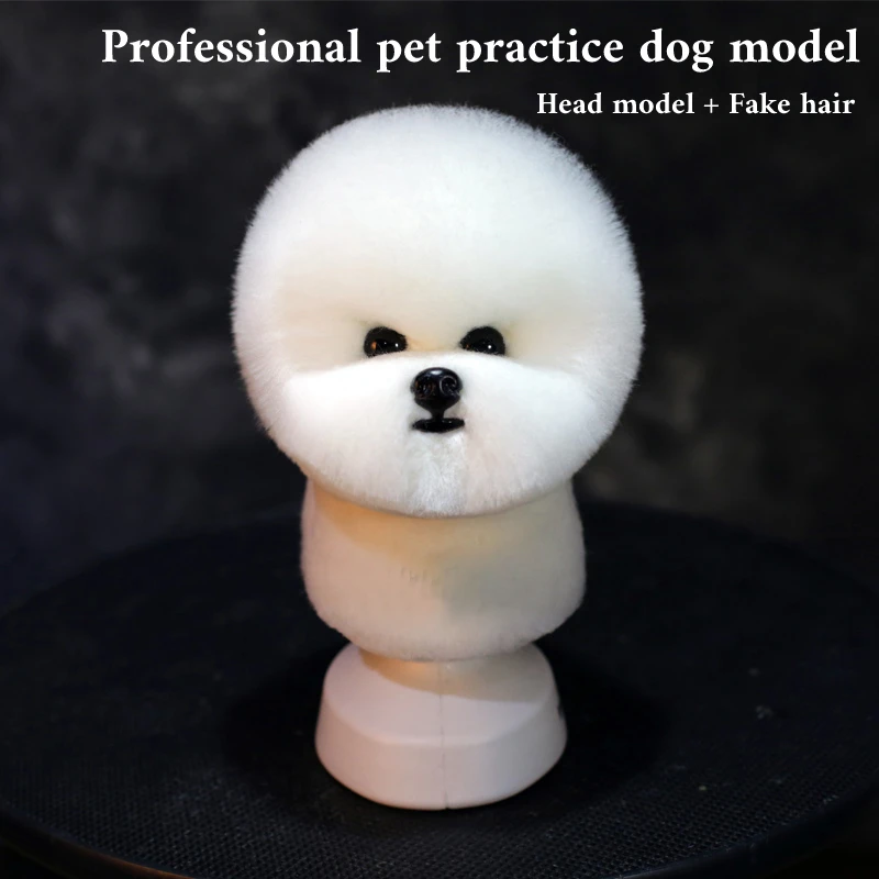 Pet Grooming Practice Dog Head Model Teddy Bear Bichon Dog Professional Dog Model Improves Trimming Skills Crane Brand