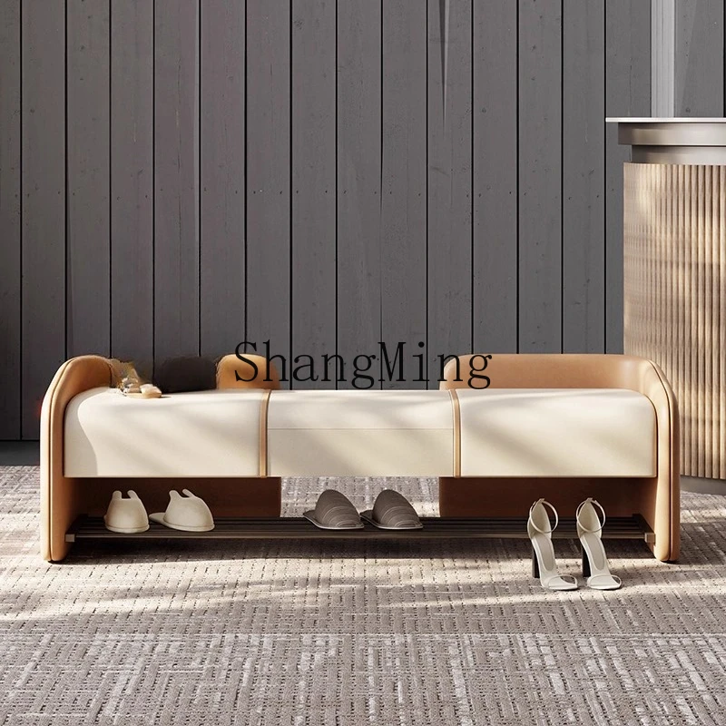 

SM new simple storage shoe change stool home door storage light luxury sofa bench