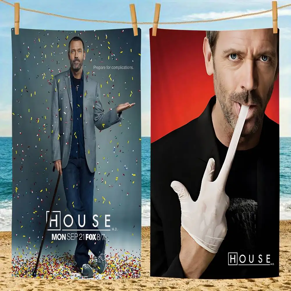 H-House MD TV Series Beach Towel Colorful Bath Towels for Girl Microfiber Quick Dry Custom Sand Free Beach Yoga Spa Gym Pool