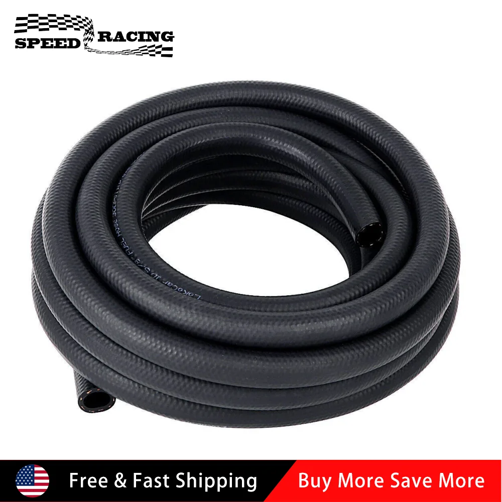 

Universal 5/8" NBR EFI Fuel Injection Line Hose Black For Oil Grease Diesel Gasoline PCV System Steam Emission Oil Cooling