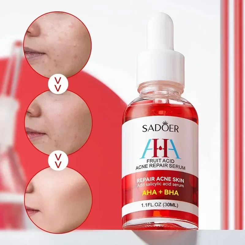 Beauty AHA BHA Tartaric Acid Fruit Acid Face Serum Moisturizing Hydrating Nourishing Firming Smooth Fade Fine Lines Skin Care