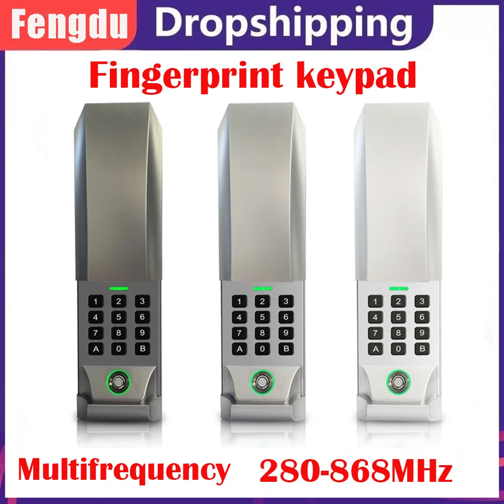 

Remote Control Garage Door Opener Wireless Fingerprint Keypad Multifrequency 280-868MHz Gate Remote Control