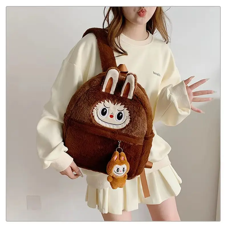 New Hot Labubu Cartoon Cute Backpack 3d Dolls Cute Backpack Mini Crossbody Bag High Quality Collection Girls Cute Birthday Gifts