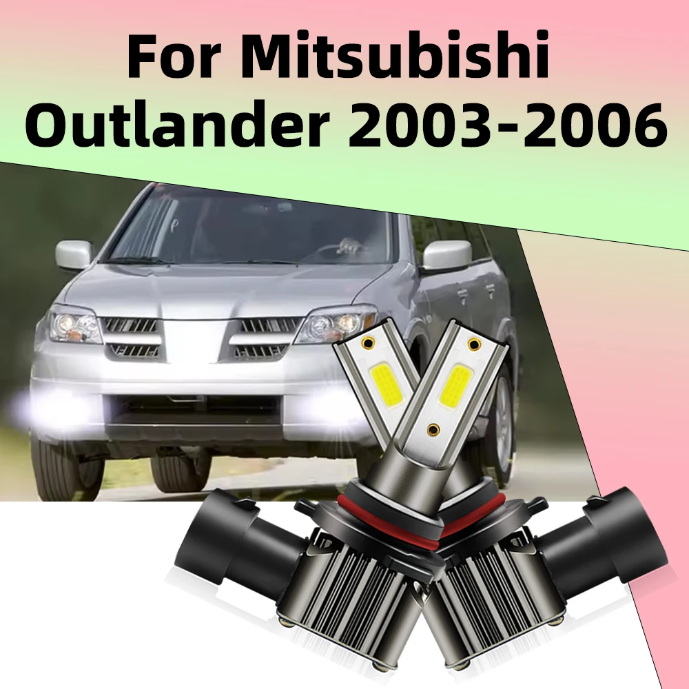 

2 шт. для Mitsubishi Outlander 2003 2004 2005 2006 светодиодные автомобильные противотуманные фары 6000K яркие автоматические передние противотуманные фары Canbus