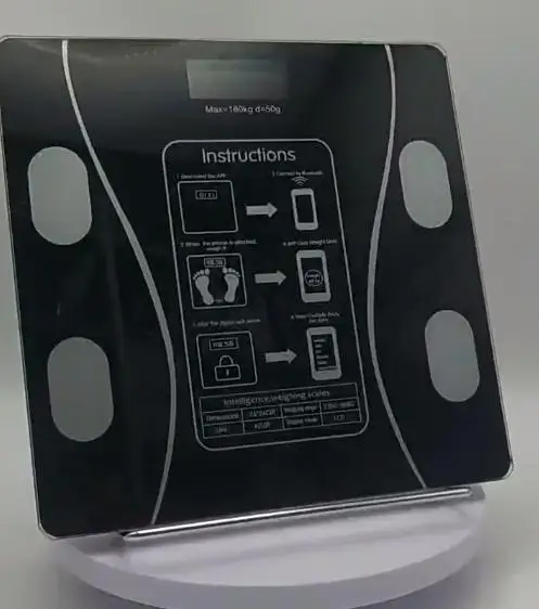 Smart Bluetooth Digital Body Fat Scale, Wireless Bathroom Body Composition Analyzer Compatible with Smartphone APP