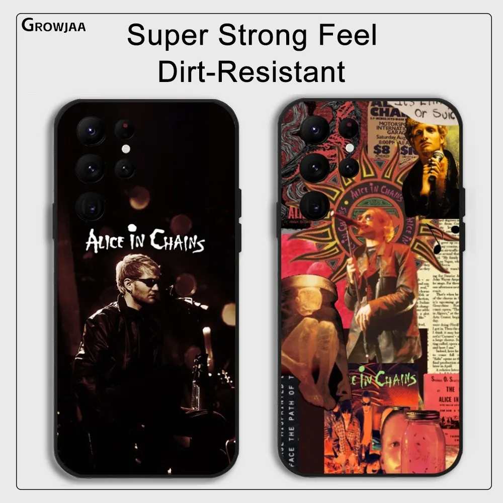 

Band A-Alice In C-Chains Phone Case for Samsung Galaxy S24 Ultra S22 S23 Ultra S21 S20 5G Protective Silicone TPU Funda