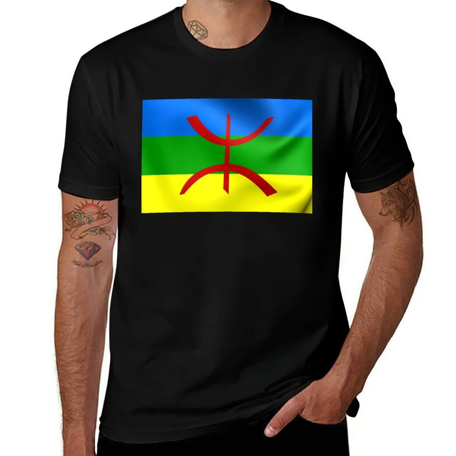 

Amazigh International Flag T-Shirt man t shirt luxury cotton tshirt 100% cotton t shirt pack T-Shirt