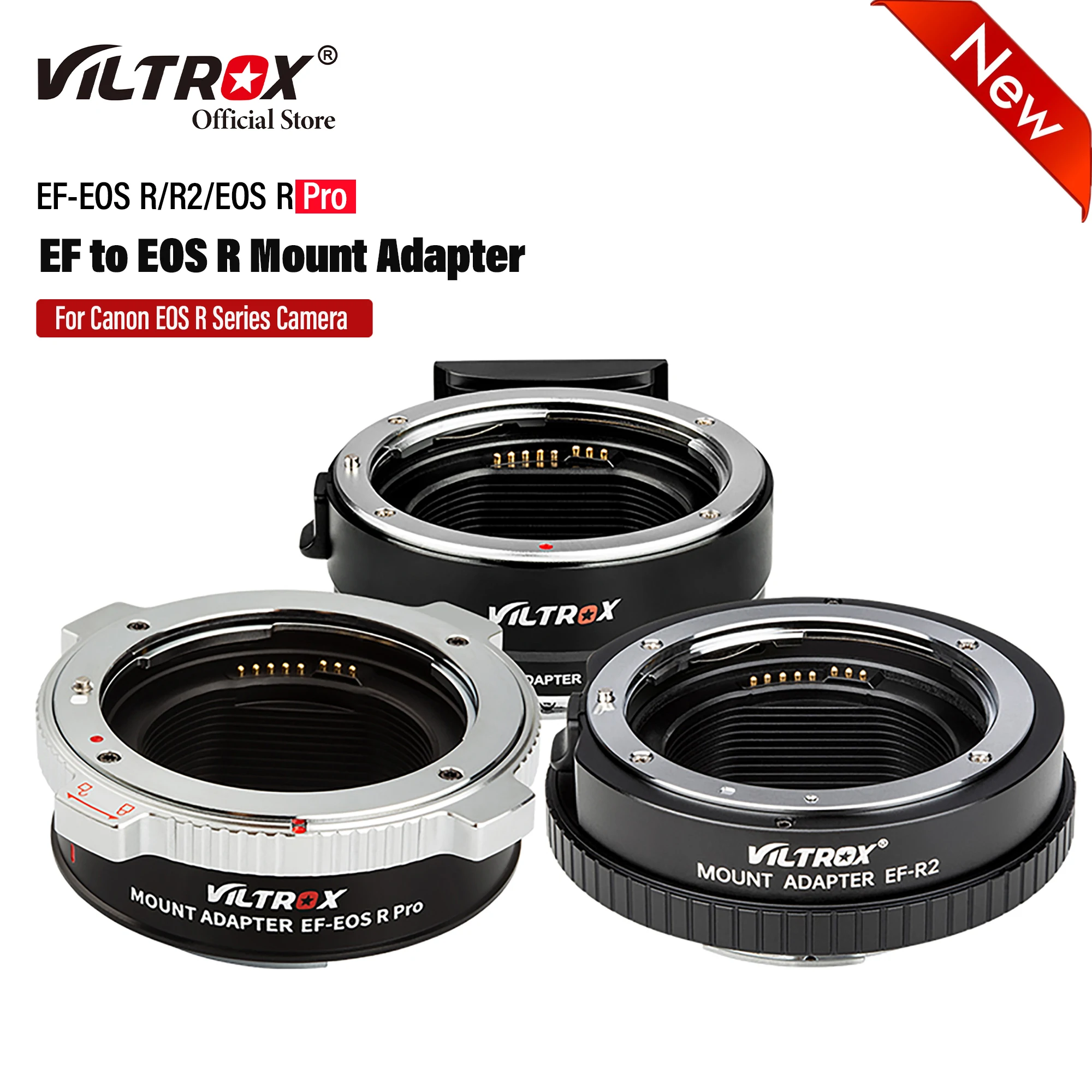 

Viltrox EF-EOS R PRO Auto Focus Full Frame Lens Adapter Control Ring for Canon EOS EF Lens to Mount Camera R RP R3 R5C R6 C70