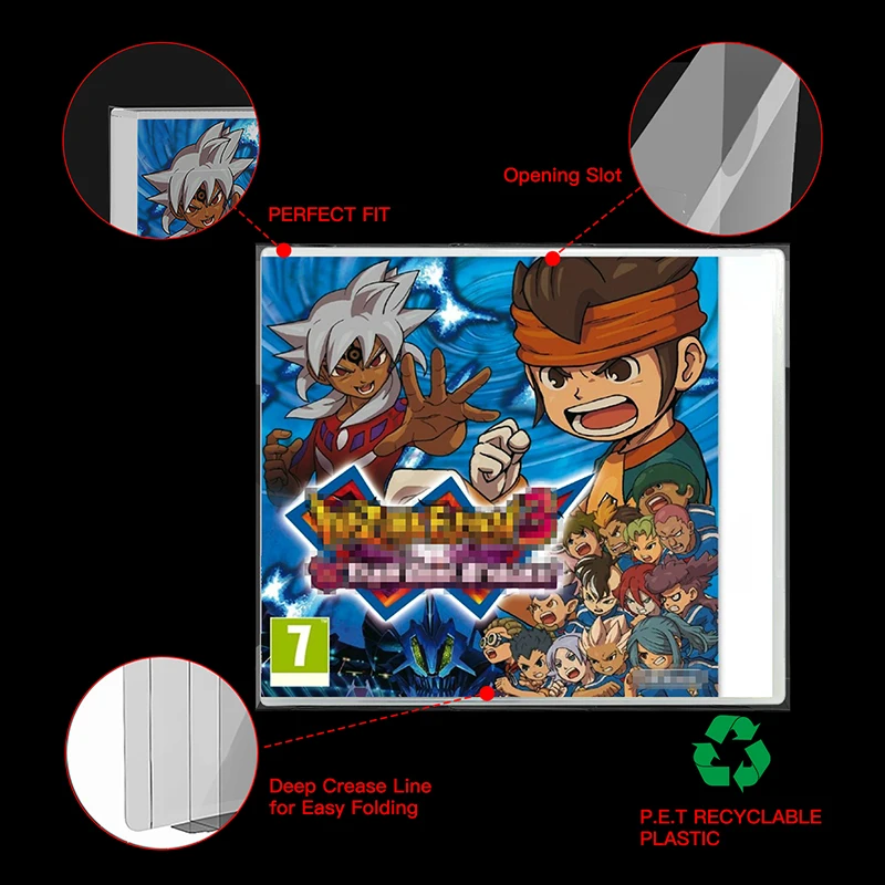 10 قطعة/مجموعة واقيات صندوق شفاف لـ NINTENDO 3DS لعبة مجموعة شفافة صندوق عرض صندوق تخزين صندوق حماية NTSC PET