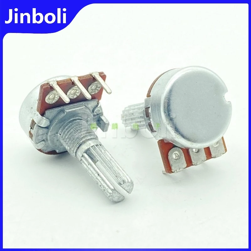 2PCS 16 Type A10K A103 Inside Bent Foot 3Pins Single Amplifier Audio Speaker Volume Control Potentiometer Flower Shaft 20mm