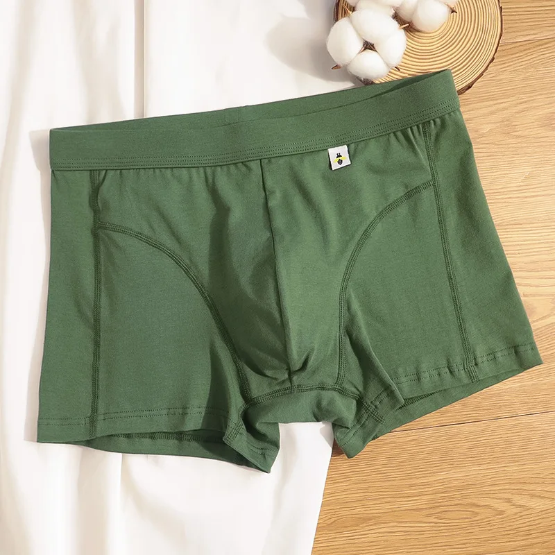 Large Size Men Cotton Boxers Underwear Sexy Separate Scrotum Pouch Boxer Shorts High Quality Breathable Comfortable Underpants
