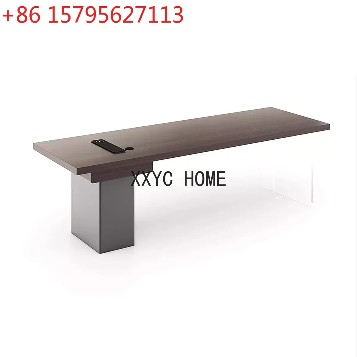 Nordic Retro Desk Solid Wood Desk Computer Table Modern Minimalist Acrylic Suspension Bookstand Workbench office furniture