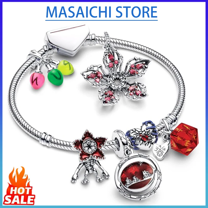 New Hot Sale 925 Sterling Silver Cannibal Flower Charm Suitable for 925 Sterling Silver Original Women Bracelet DIY Jewelry Gift