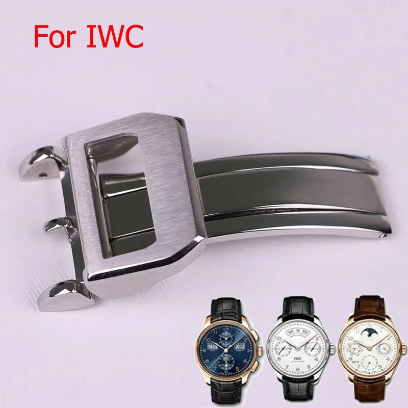 

Watch Band Buckle for IWC Pilot Mark Portuguese PORTOFINO Little Prince Stainless Steel Folding Clasp Deployment Clasp 18mm