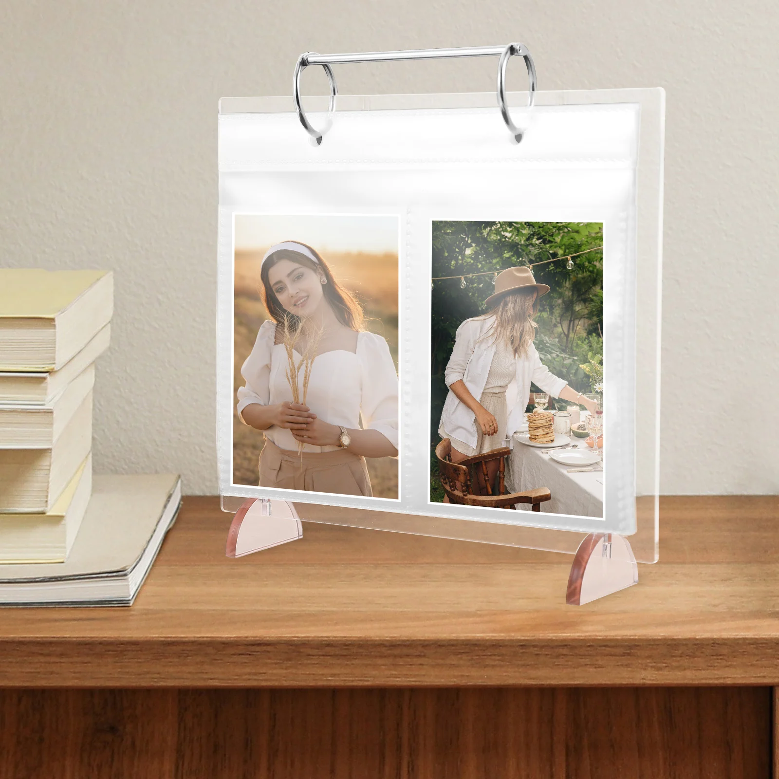 Desktop Calendar Stand Clear Acrylic Design Photo File Card Holder Menu Sign Display Stand Organizer Decorative Rack For Office