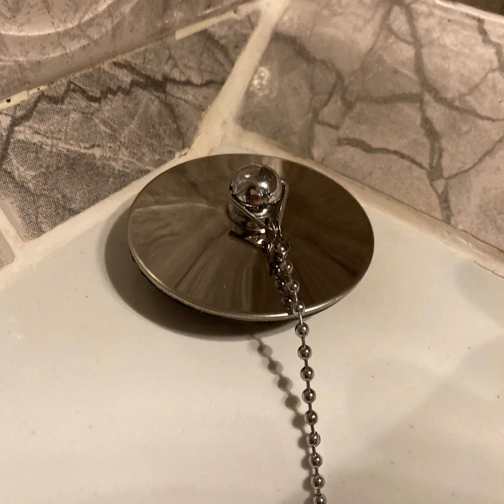 

Sink Plug Chain Tub Drain Plug Stopper Bathtub Drain Cover For Bathroom Kitchen Tub Cover Anti-Clog Accessory