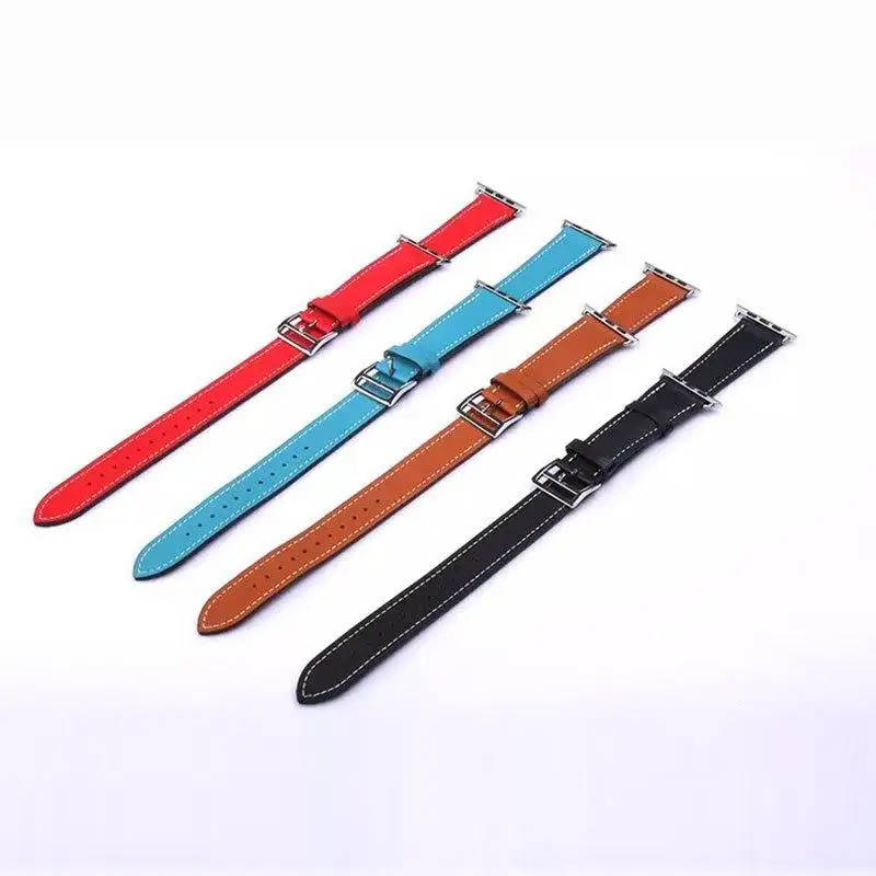 Luxury leather strap for Apple watch Ultra 49mm 8 7 45mm 41mm Smart watch business wristband for iwatch 6 5 4 3SE 44mm 42mm 40mm