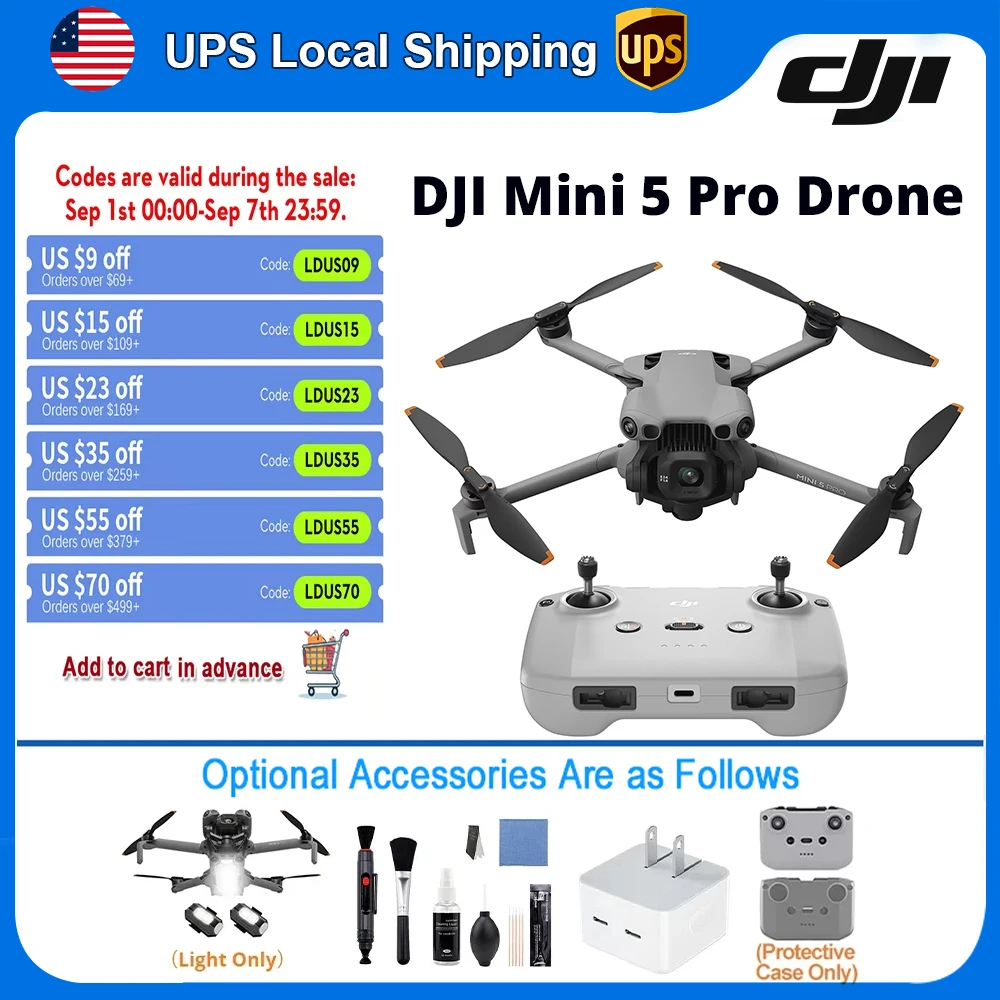 DJI Drone with RC-N3 Remote Controller | Drones with a Camera 4K Professional Imaging | Optional Accessories | Long Flight Time 360° Obstacle Sensing
