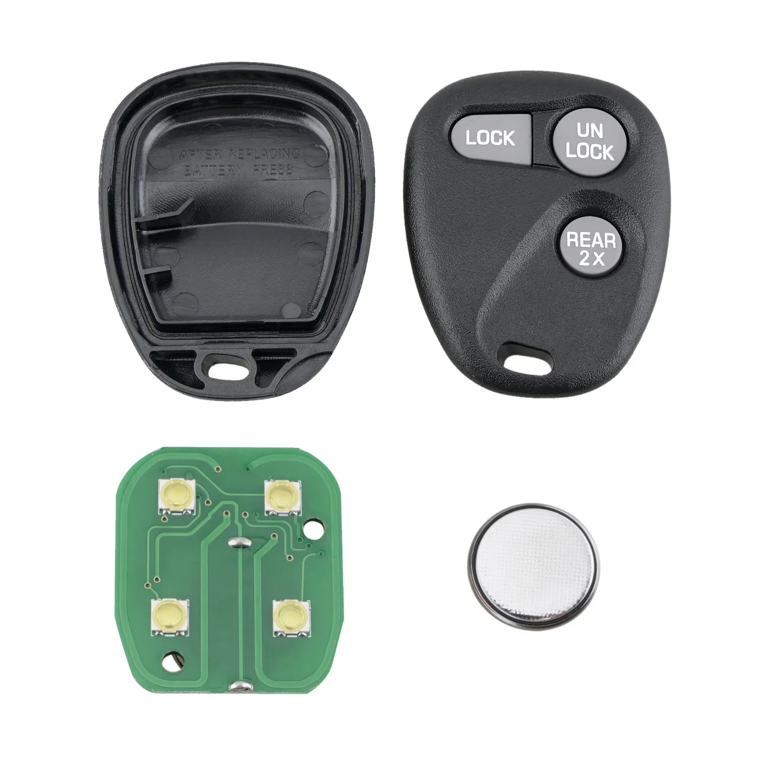 1Pc Keyless Entry Remote Control Replacement for Chevrolet Tahoe Express Savana,3 Buttons Smart Car Key Fob ABO1502T 16245100-29