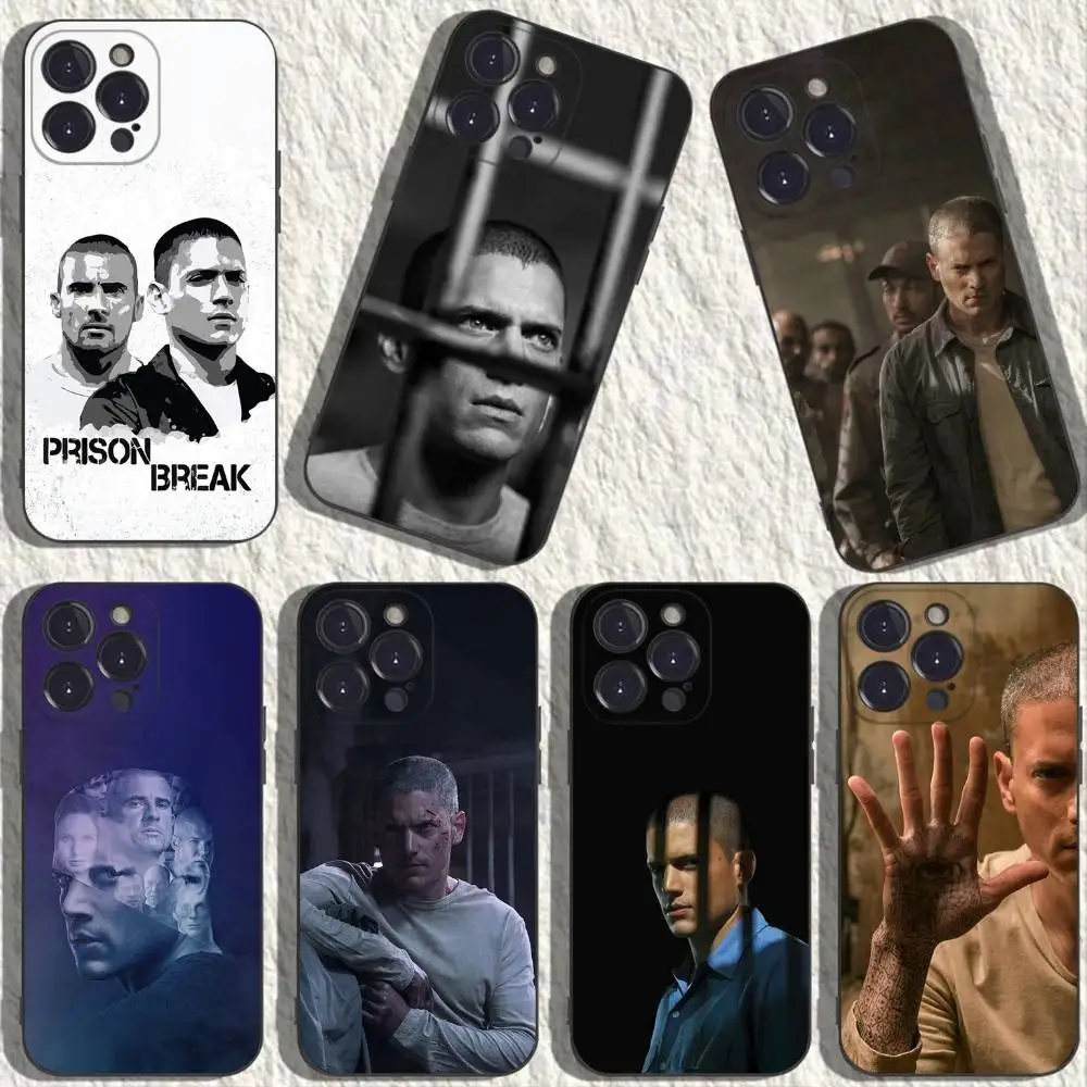 

Prison Break TV Series Phone Case For iPhone 17,16,15,14,13,12,11,Plus,Pro Max,XS,X,XR,SE,Mini,8,7,Soft Silicone Black Cover