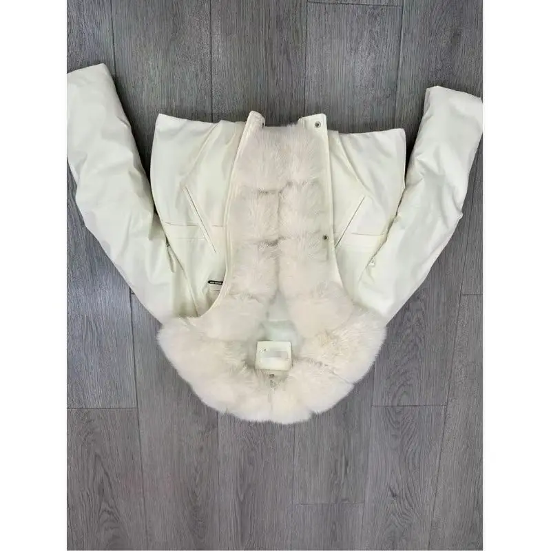 Large Fur Collar Lapel Cotton-padded Clothes Women's Short Loose Cotton Clothes Multi-colored Goods Silhouette Small Man Winter