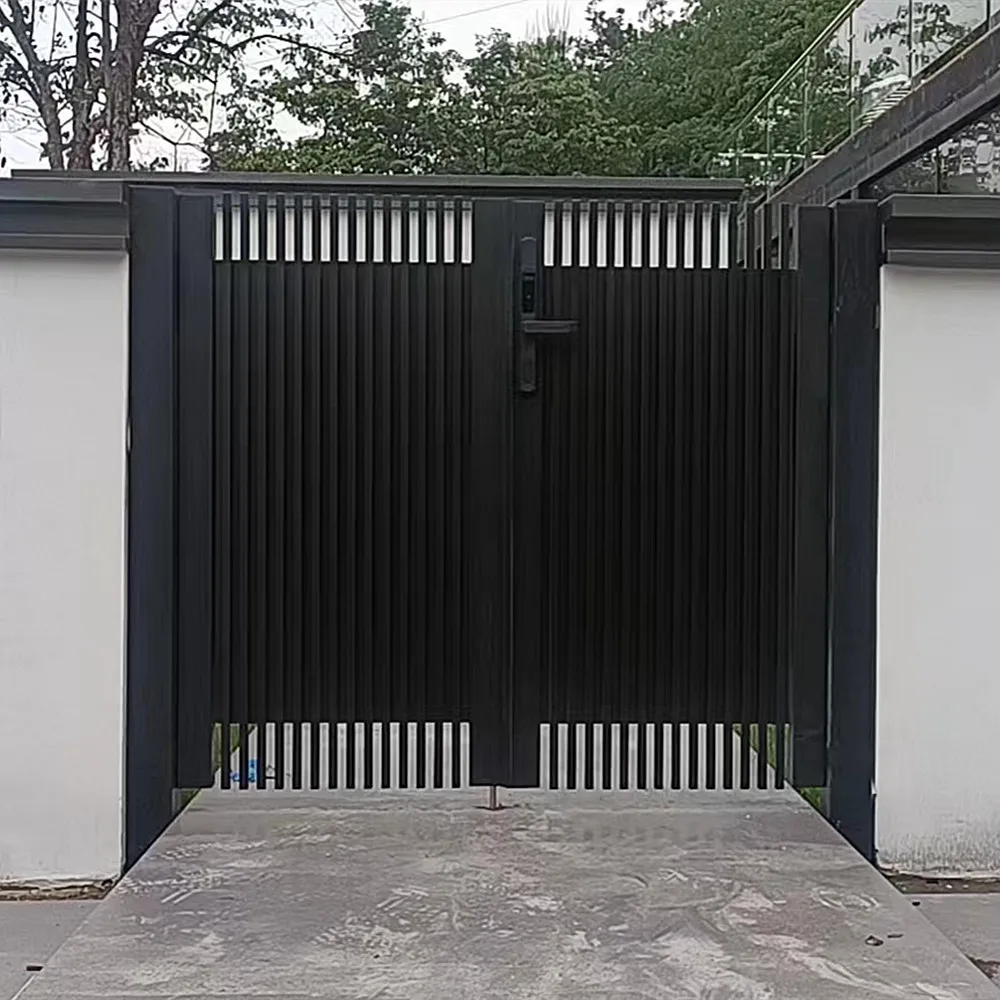 Perforated Garden Metal Main Gate Design Cured Wrought Iron Gate Wall Trellis Gates Privacy Fencing Panel Driveway Gate