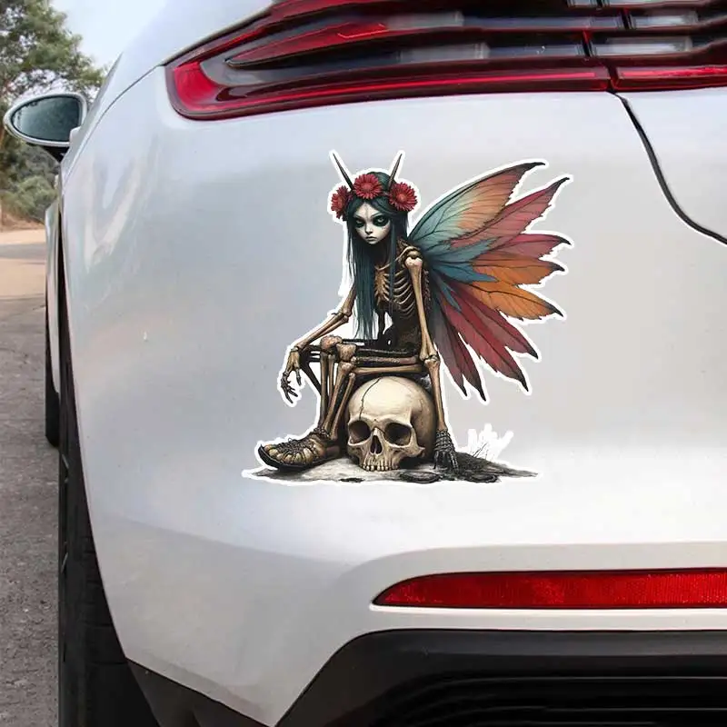 Gothic Female Skeleton Car Sticker Vinyl Decal Waterproof Rear Window Motorcycle Camper Bumper Truck Laptop Decoration SH1582