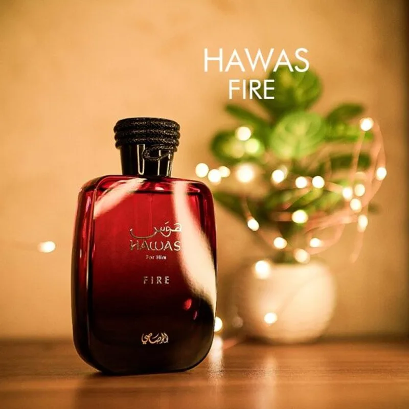 رذاذ عطر RASASI Hawas Fire Eau de Parfum 100 مل عطور عربية أصلية تدوم طويلاً فيرومونات مائية عطر كولونيا مكياج