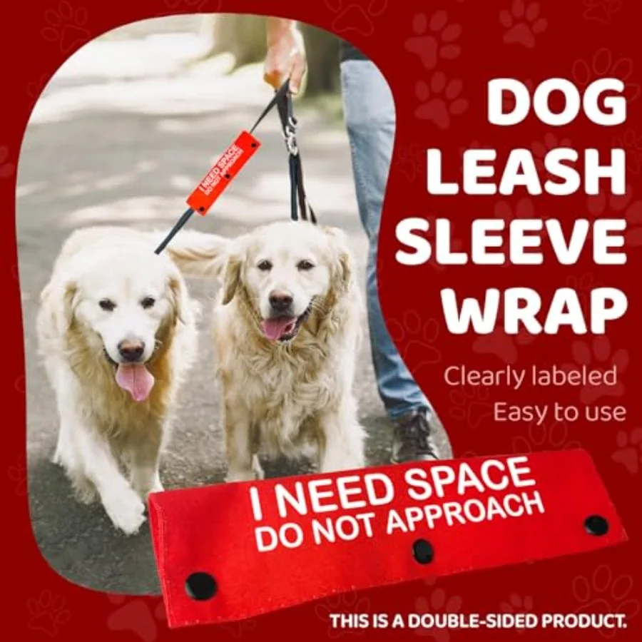 أحتاج إلى مساحة لا تقترب مقود الحيوانات الأليفة للكلاب، غلاف مقود مضحك لمحبي الكلاب الأليفة، هدية باللون الأحمر