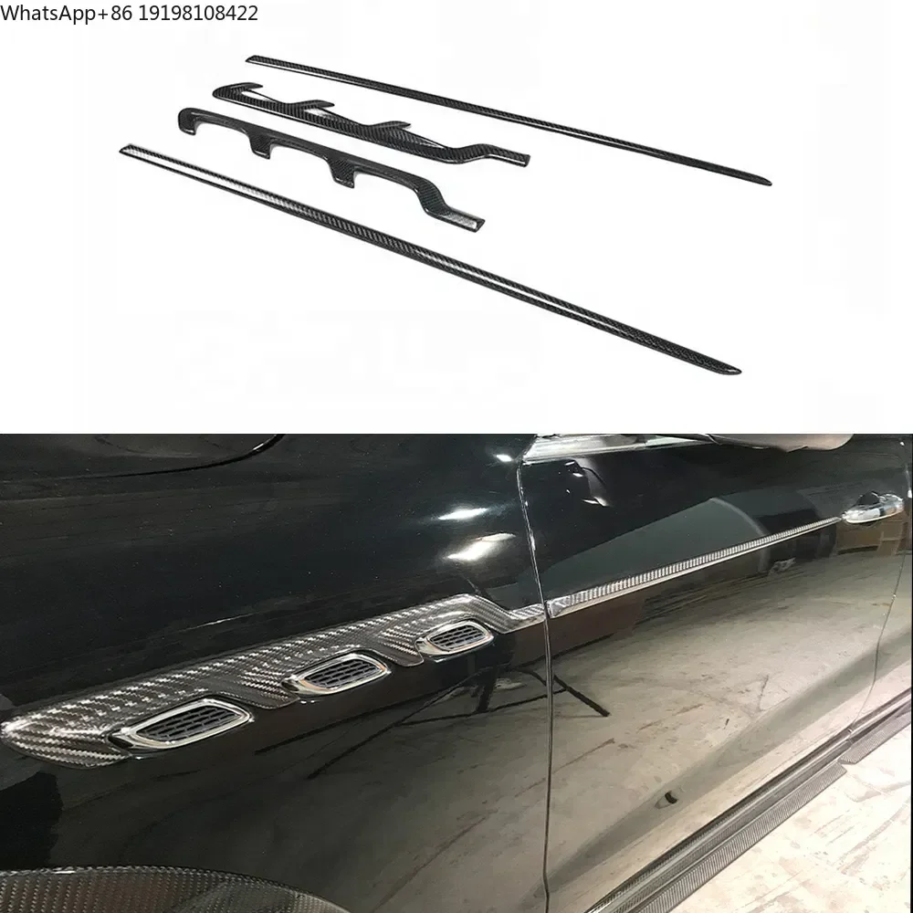 High Level Material Sm Style Dry Carbon Fiber Fender Trim For Maserati Levante