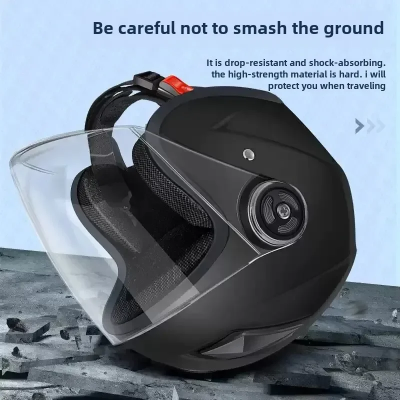 WinterWarm elektrische autohelm dubbel vizier motorfiets universele halve helm veiligheidskap vier seizoenen herkennen door 3C Clipper Whal