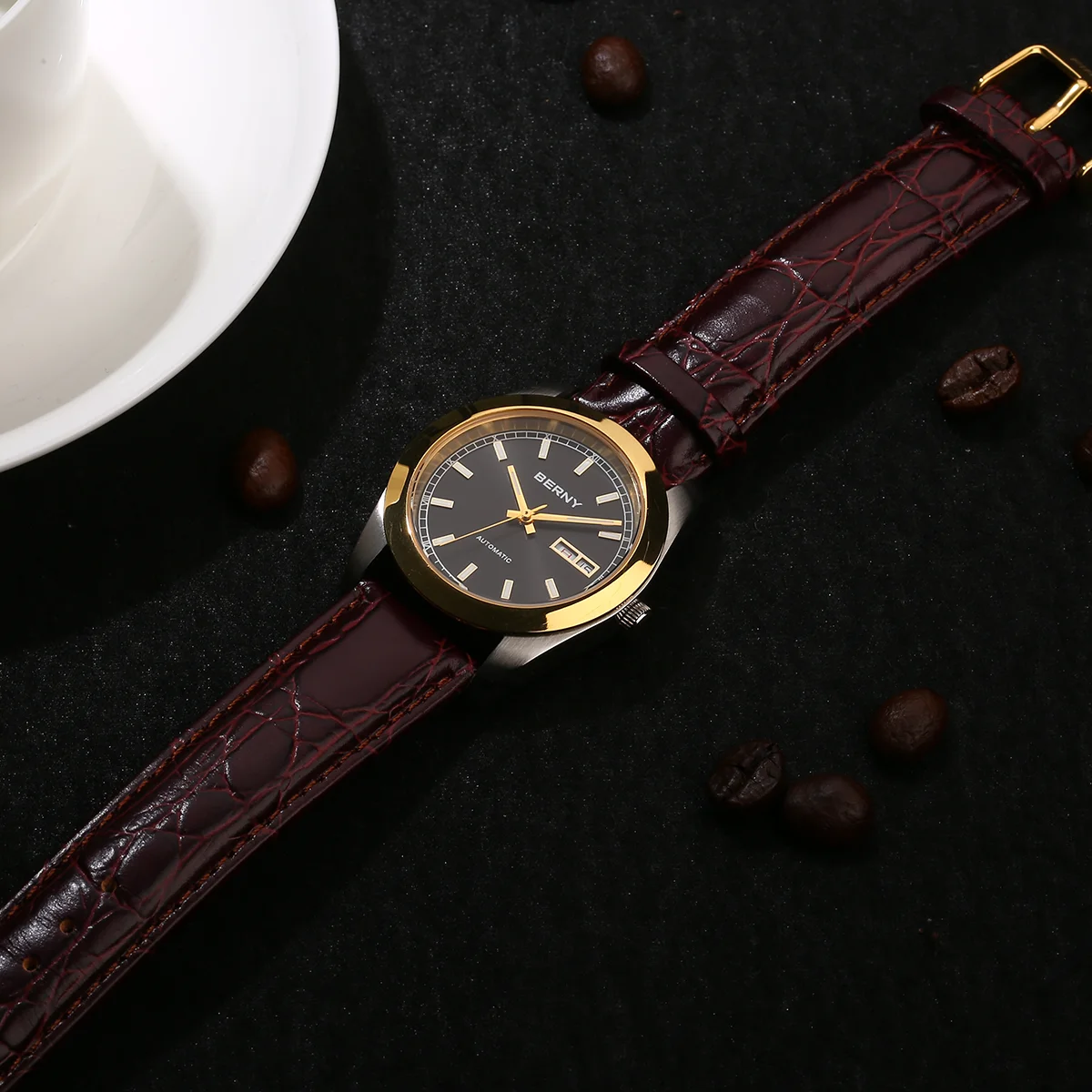 BERNY goud automatisch herenho - Luxury Watch On Sale recensie en prijs