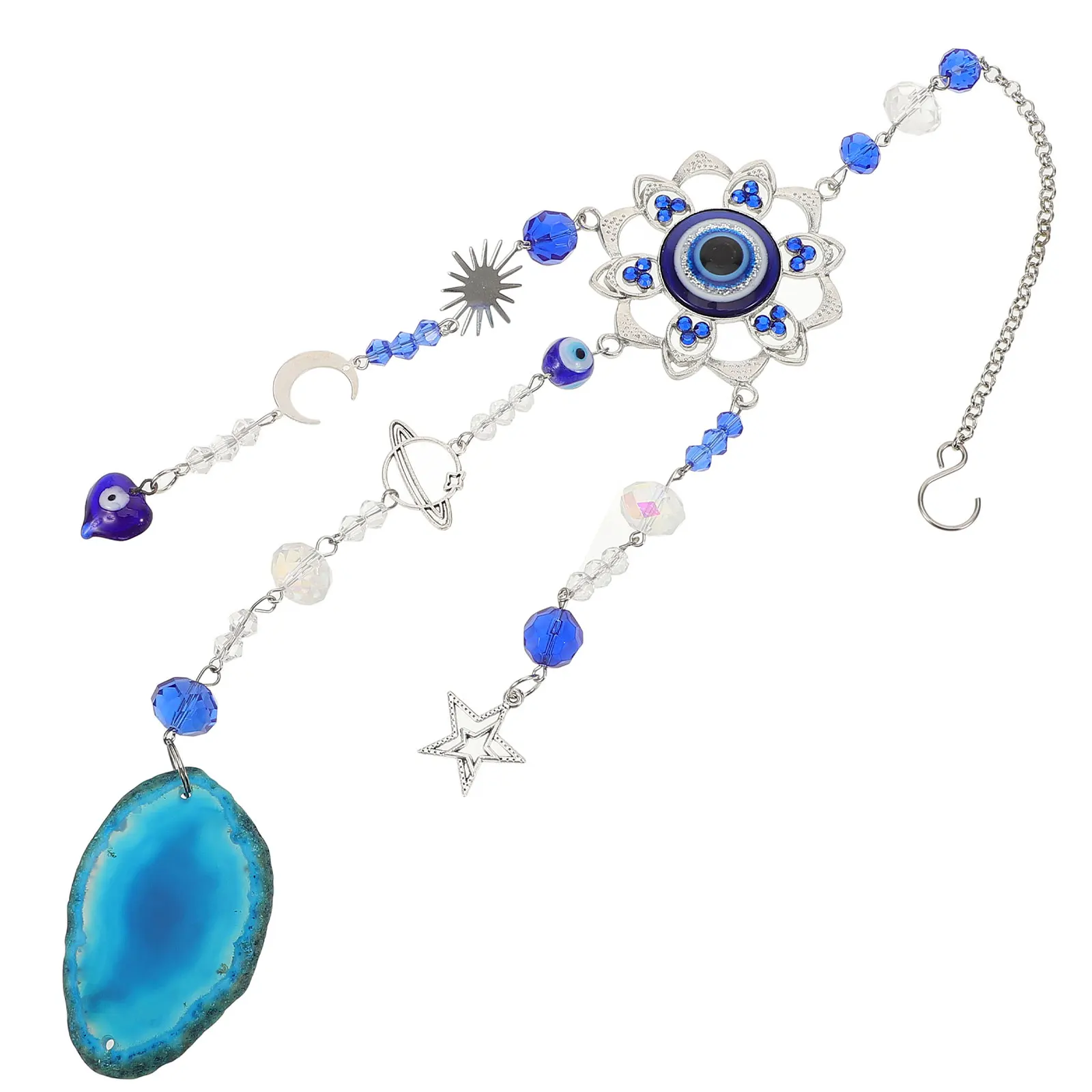 

s Crystal Hanging Blue Evil Eye Evil Eye Metal Hanging Decor Suncatcher Pendant Suncatcher Metal Decoration