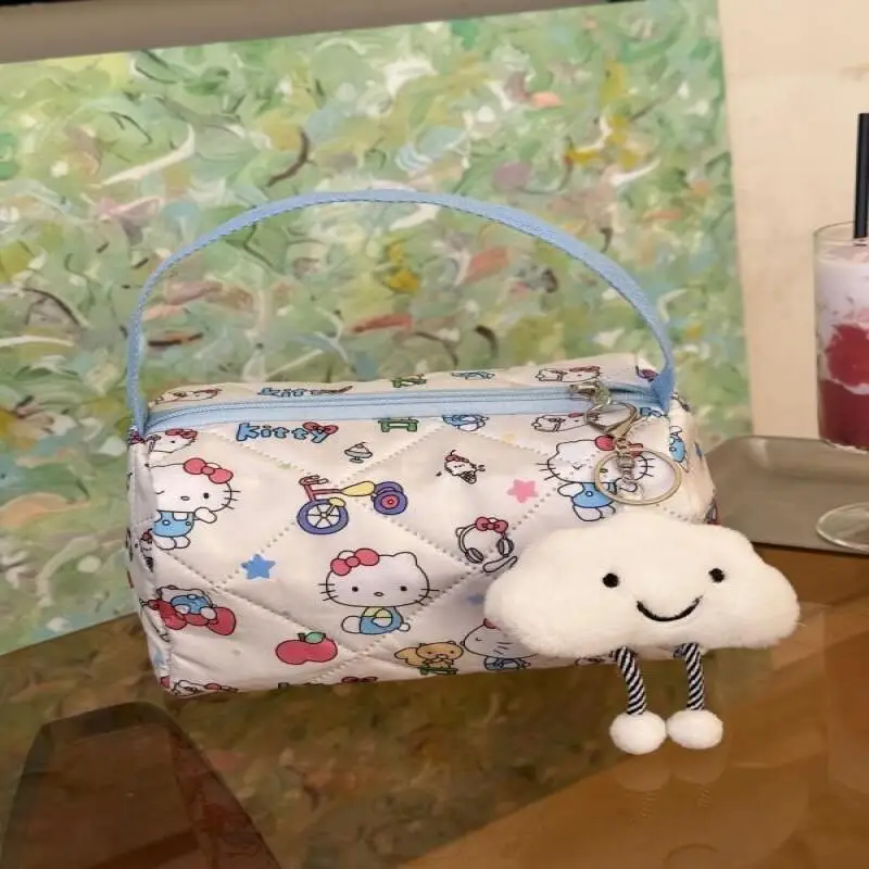 

Сумка на плечо Sanrio New Cartoon, сумка на плечо с изображением Китти, вместительная, модная, в милом стиле, для студенток, сумка-тоут, сумка на плечо