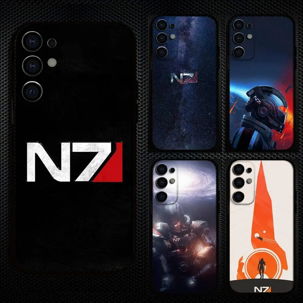 

N-N7 M-Mass E-Effect Game Phone Case For Samsung S25,S24,S21,S22,S23,S30,Ultra,S20,Plus,Fe,Lite,Note,10,9,5G Black Cover