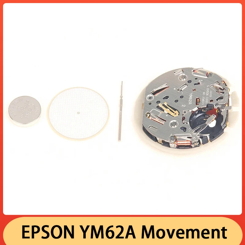 New Original Tianmadu YM62 Movement Date At 3/6Hands Replace 7T62A Quartz Movement Watch Movement Accessories With Battery