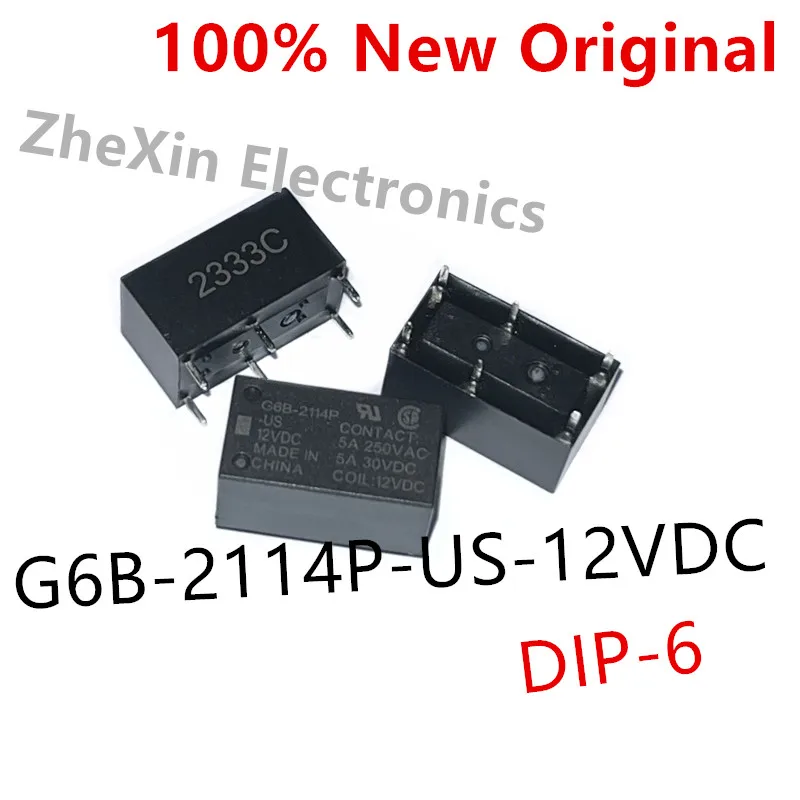 5 SZT./Lot G6B-2114P-US-5VDC 、G6B-2114P-US-12VDC 、G6B-2114P-US-24VDC DIP-6 Nowy Oryginalny Przekaźnik Zasilania G6B-2114P-US
